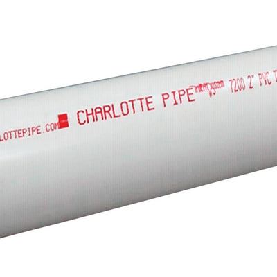 Charlotte Pipe Schedule 40 PVC Pipe 1-1/2 in. D X 5 ft. L Plain End 330 psi