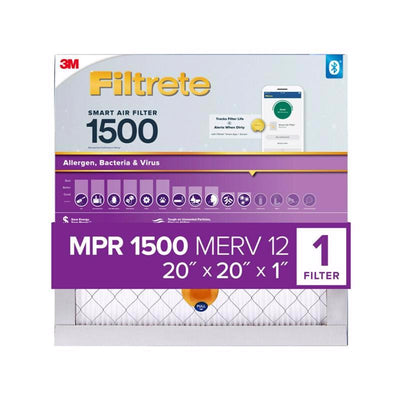 Filtrete 20 in. W X 20 in. H X 1 in. Polypropylene 1500 MPR Smart Air Filter