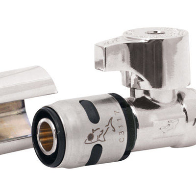 SharkBite EvoPEX 1/2 in. Push X 3/8 in. D Compression Brass Straight Stop