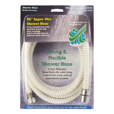 Whedon SuperFlex White PVC 96 in. Shower Hose