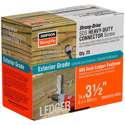 Simpson Strong-Tie Strong-Drive No. 3 Sizes X 3-1/2 in. L Star Hex Head Serrated Structural Screws