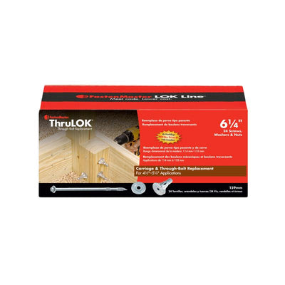 FastenMaster ThruLok No. 14 each X 6-1/4 in. L Hex Galvanized Coarse Wood Screws