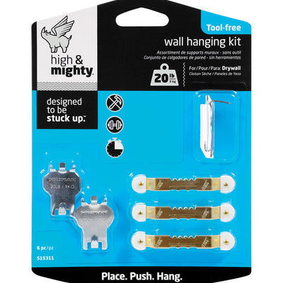HILLMAN High & Mighty Steel-Plated Gray Hanger Picture Hanging Kit 20 lb 6 pk