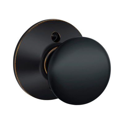 Schlage Plymouth Aged Bronze Dummy Knob Right or Left Handed