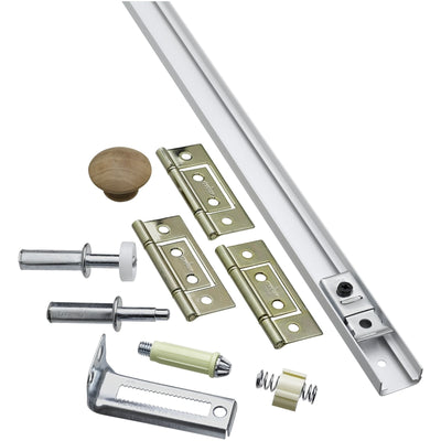 National Hardware 36 in. L White Steel Folding Door Hardware Set