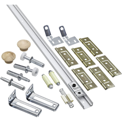 National Hardware 60 in. L White Steel Folding Door Hardware Set