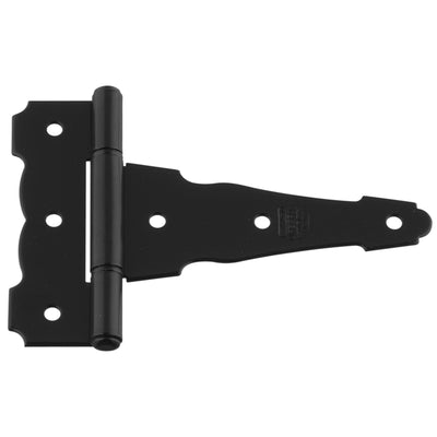 National Hardware 4 in. W X 4 in. L Black Steel Ornamental T Hinge