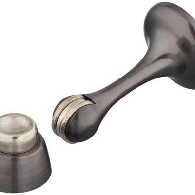 National Hardware 3 in. W Zinc w/Steel Antique Bronze Magnetic Door Stop Mounts to door and wall .7