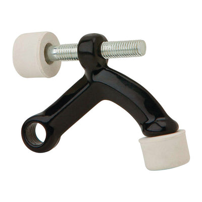 Ives 0.6 in. W X 3 in. L Aluminum Black Hinge Pin Door Stop Mounts to door