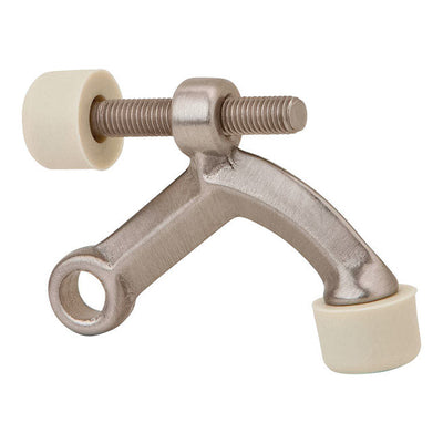 Ives 0.6 in. W X 3 in. L Aluminum Satin Nickel Hinge Pin Door Stop Mounts to wall 1/4 in.