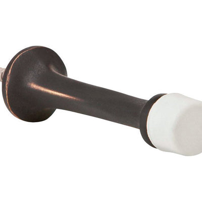 Ives 3-3/16 in. W X 7/8 in. L Aluminum Oil Rubbed Bronze Black Door Stop Mounts to wall