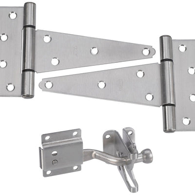 National Hardware Silver Stainless Steel Gate Hardware Kit