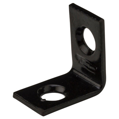 National Hardware 0.75 in. H X 0.5 in. W X 0.07 in. D Black Steel Inside Corner Brace