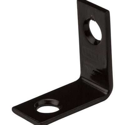 National Hardware 1 in. H X 1/2 in. W X 0.07 in. D Black Steel Inside Corner Brace