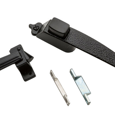 National Hardware Matte Black Zinc Push Button Latch
