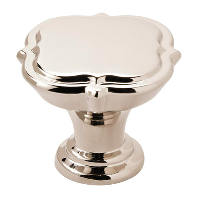 Amerock Grace Revitalize Quatrefoil Cabinet Knob 1-3/8 in. D 1-3/16 in. Polished Nickel