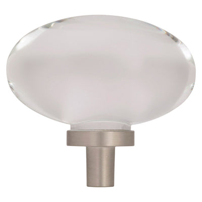 Amerock Glacio Oval Cabinet Knob 1-3/16 in. Satin Nickel