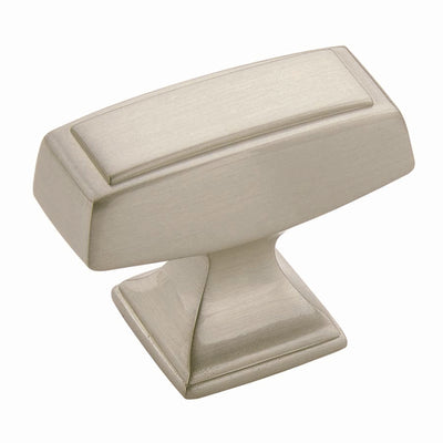 Amerock Mulholland Rectangle Cabinet Knob 1-3/16 in. Satin Nickel