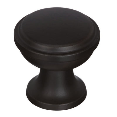 Amerock Westerly Transitional Round Cabinet Knob 1-3/16 in. D 1-3/16 in. Black Bronze