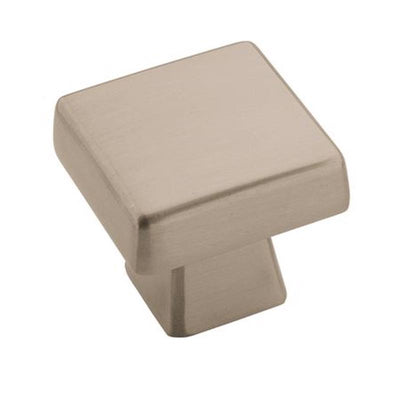 Amerock Blackrock Collection Square Cabinet Knob 1 in. Satin Nickel