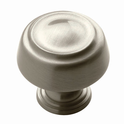 Amerock Kane & Crosley Collection Cabinet Knob 1-1/4 in. D 1-1/4 in. Satin Nickel