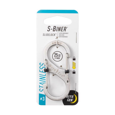 Nite Ize S-Biner Slidelock 1.8 in. D Stainless Steel Silver Carabiner S-Biner