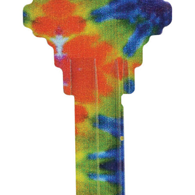 HILLMAN Wackey Tie Dyed House/Office Key Blank 68 SC1 Single For Schlage