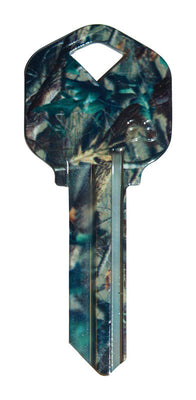 HILLMAN Wackey Green Camo House/Office Universal Key Blank KW1 Single