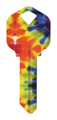HILLMAN Wackey Tie-Dyed House/Office Universal Key Blank KW1 Single