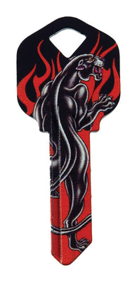 HILLMAN Wackey Black Panther & Flames House/Office Universal Key Blank KW1 Single