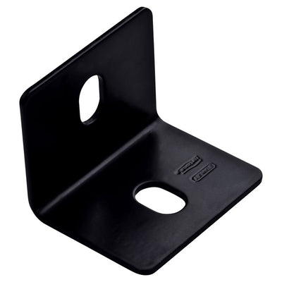 National Hardware 2.4 in. H X 3 in. W X 0.125 in. D Black Carbon Steel Inside/Outside Square Corner