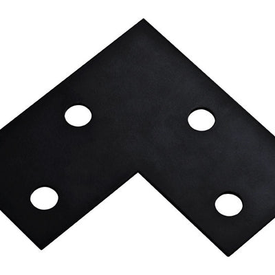 National Hardware 6 in. H X 3 in. W X 1/8 in. D Black Carbon Steel Flat Corner Brace