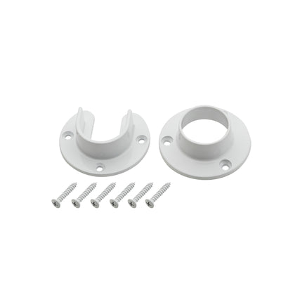 National Hardware 1.31 in. L X 1.31 in. D Steel Closet Flange Set