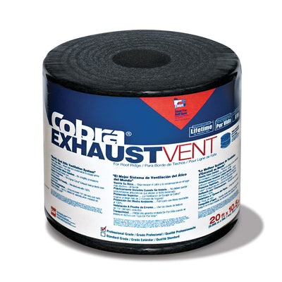 GAF Cobra 0.75 in. H X 10.5 in. W X 240 in. L Black Fiber/Polyester Shingle Over Ridge Vent