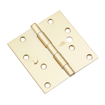 National Hardware 4 in. L Satin Brass Door Hinge 3 pk