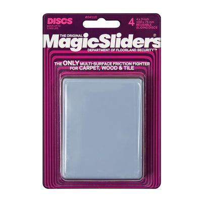 Magic Sliders Gray Adhesive Nylon/Plastic Sliding Discs 4 pk