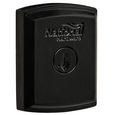 National Hardware SmartKey 3.35 in. L Black Metal Gate Lock