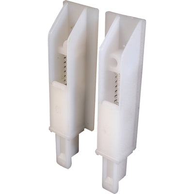 Prime-Line 0.63 in. D X 3 in. L Matte White Plastic Door Guide