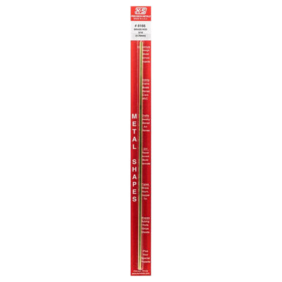 K&S 3/16 in. D X 12 in. L Brass Rod