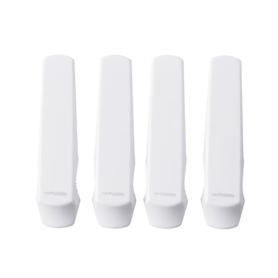 North States White Plastic Door and Window Ledge Lock 4 pk