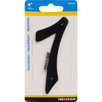 HILLMAN 4 in. Black Aluminum Nail-On Number 7