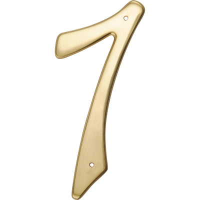 HILLMAN 4 in. Gold Brass Nail-On Number 7