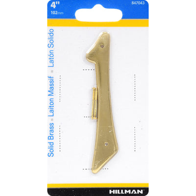 HILLMAN 4 in. Gold Brass Nail-On Number 1