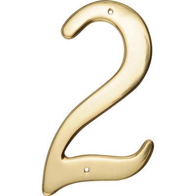 HILLMAN 4 in. Gold Brass Nail-On Number 2