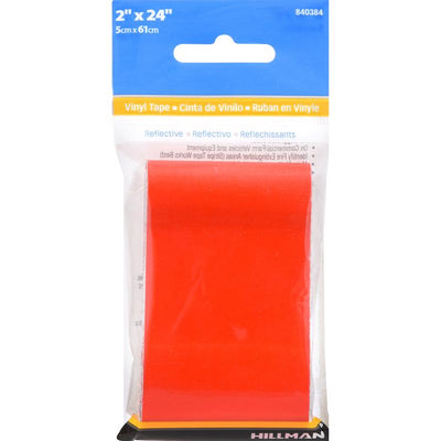 HILLMAN 2 in. W X 24 in. L Red Reflective Safety Tape