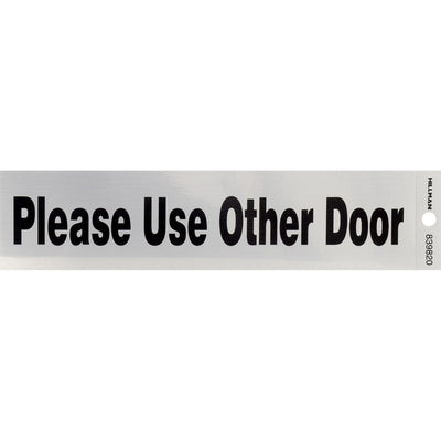 HILLMAN English Silver Do Not Enter Decal 2 in. H X 8 in. W
