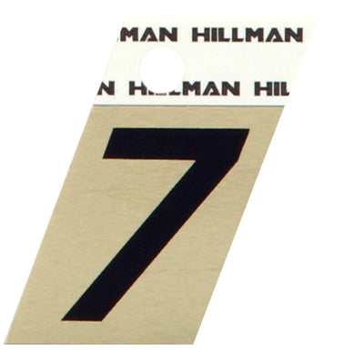HILLMAN 1.5 in. Reflective Black Aluminum Self-Adhesive Number 7