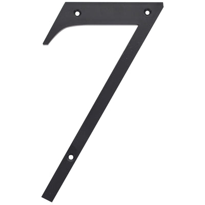 HILLMAN 6 in. Reflective Black Plastic Nail-On Number 7