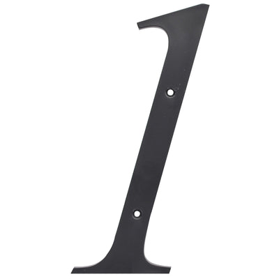 HILLMAN 6 in. Reflective Black Plastic Nail-On Number 1