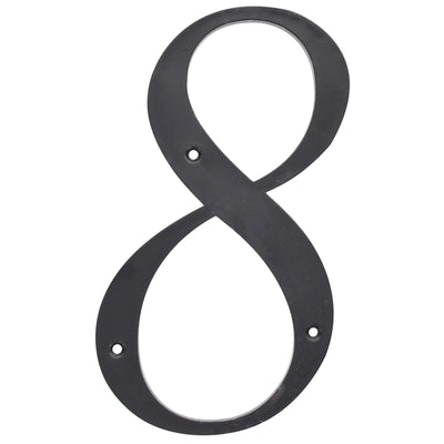 HILLMAN 6 in. Reflective Black Plastic Nail-On Number 8